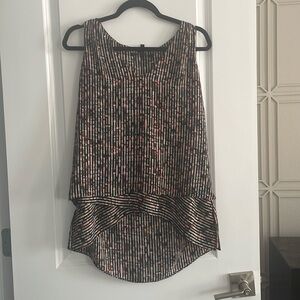 Small White House Black Market multi-color dress tank top.